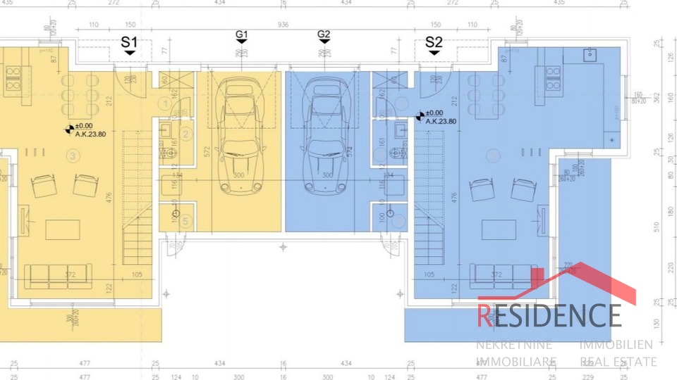 Medolino, villa duplex in costruzione, garage, piscina