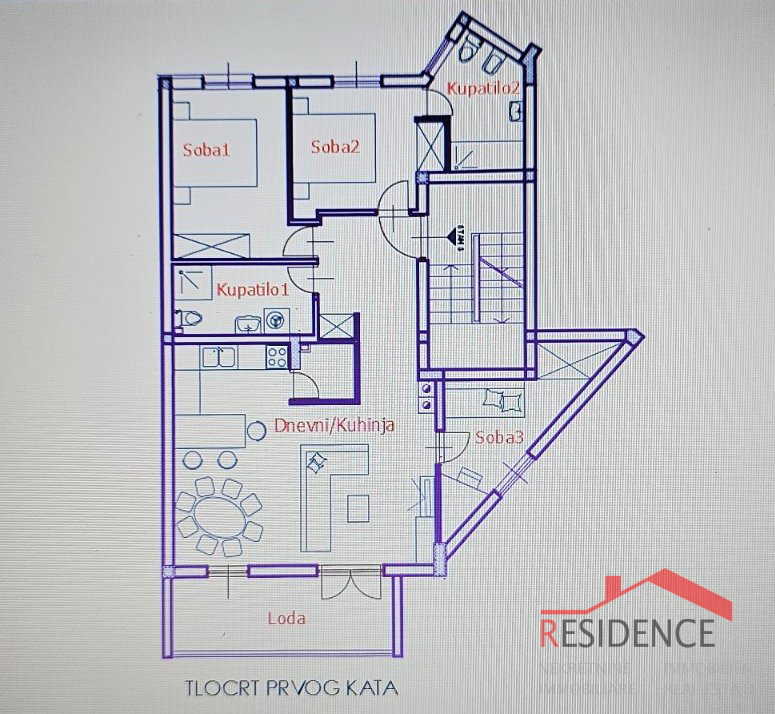 PULA- KAŠTANJER, STAN NA PRVOM KATU, NOVOGRADNJA