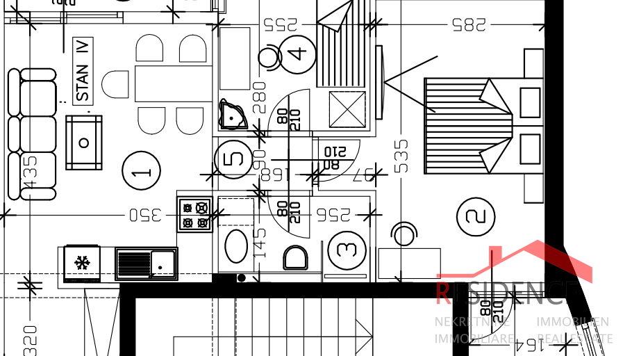 Pula-Veli Vrh, appartamento in nuova costruzione al secondo piano