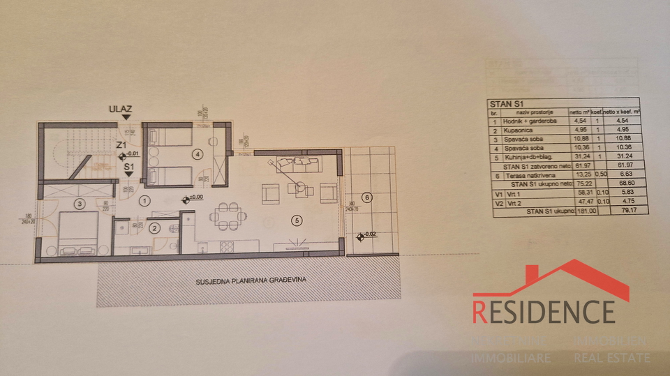 MEDULIN, GROUND FLOOR APARTMENT WITH GARDEN, NEWLY BUILT