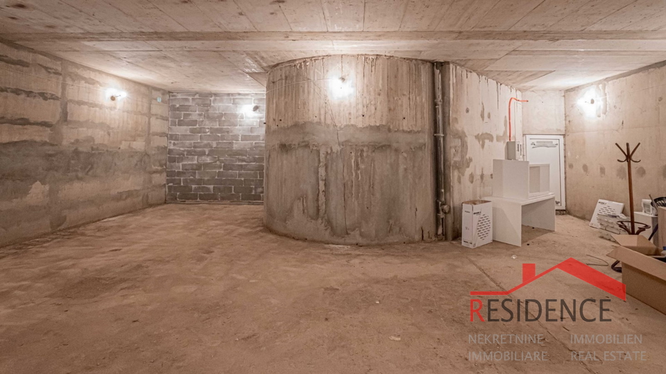 Commercial space in the basement of an office building