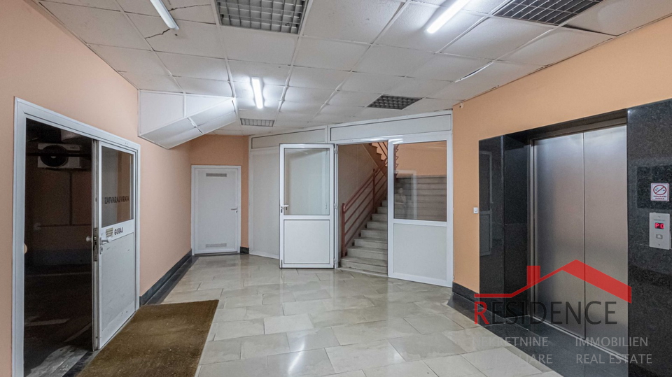 Commercial space in the basement of an office building