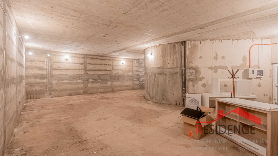 Commercial space in the basement of an office building