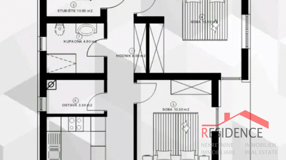 Pje&scaron;&ccaron;ana uvala&comma; novi stan na 1&period; katu s pogledom na more