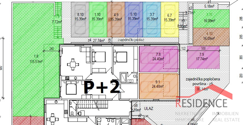 Banjole - Volme, neue Wohnung im ersten Stock, 2 Parkplatz