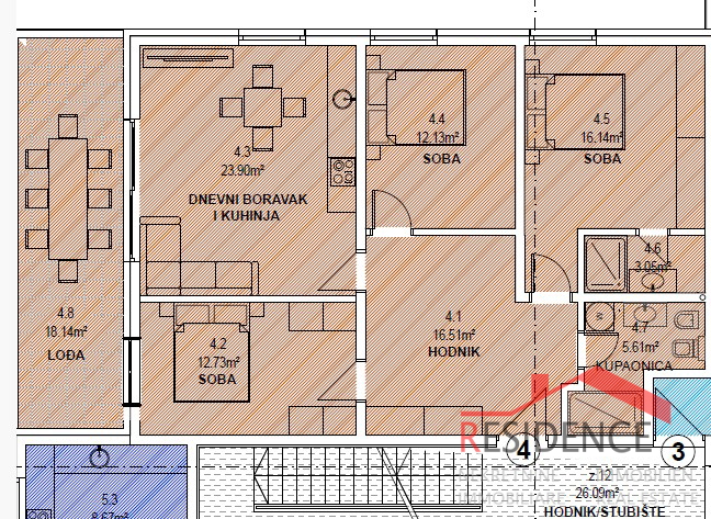 Banjole - Volme, neue Wohnung im ersten Stock, 2 Parkplatz