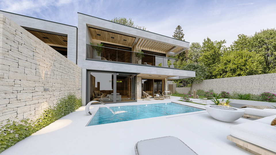 Posebna prilika! Novi luksuzni resort blizu mora! Vila, dvojna vila sa bazenom!