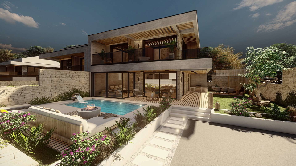 Posebna prilika! Novi luksuzni resort blizu mora! Vila, dvojna vila sa bazenom!