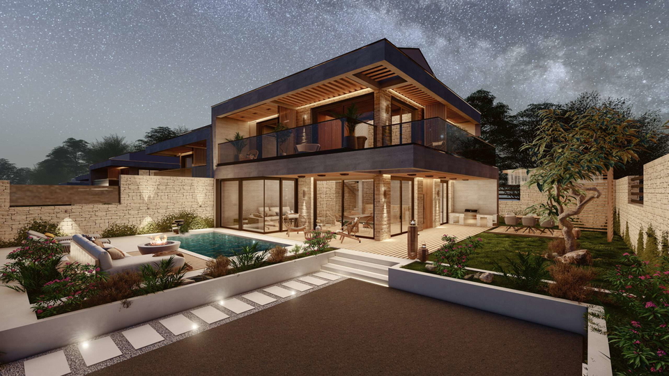 Posebna prilika! Novi luksuzni resort blizu mora! Vila, dvojna vila sa bazenom!