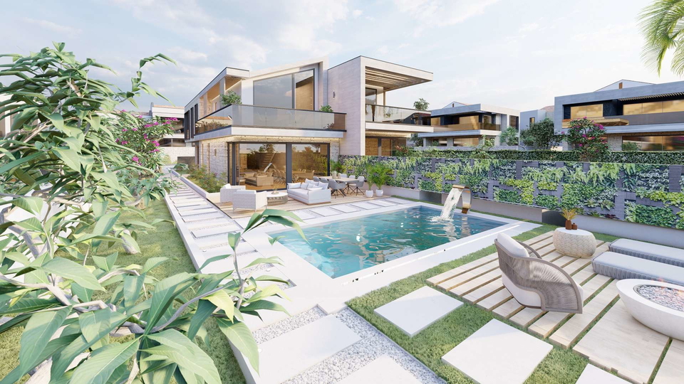 Posebna prilika! Novi luksuzni resort blizu mora! Vila, dvojna vila sa bazenom!