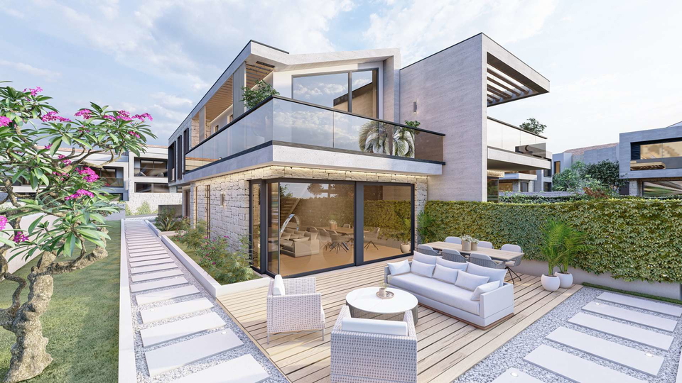 Posebna prilika! Novi luksuzni resort blizu mora! Vila, dvojna vila sa bazenom!