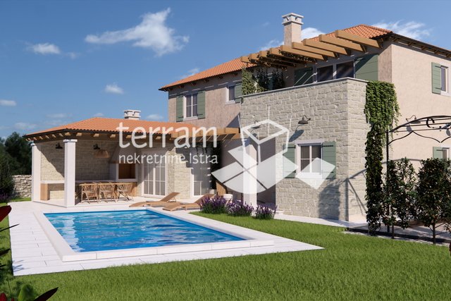 Istra, Žminj, Kuća 141m2 s bazenom, okućnica 582m2, NOVO, #prodaja