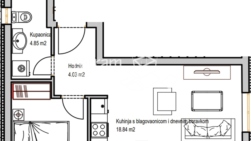 Istra, Pula, Centar stan 39,18m2, novogradnja  #prodaja