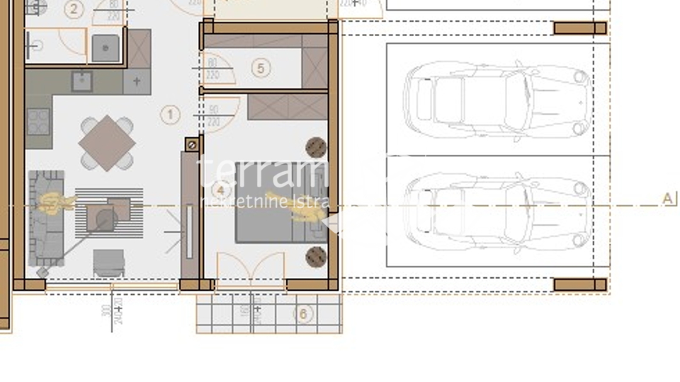 Istrien, Pula, Veli vrh, Erdgeschosswohnung 60,94 m2, 2 Schlafzimmer, Garten, Parkplatz, NEU!! #Verkauf