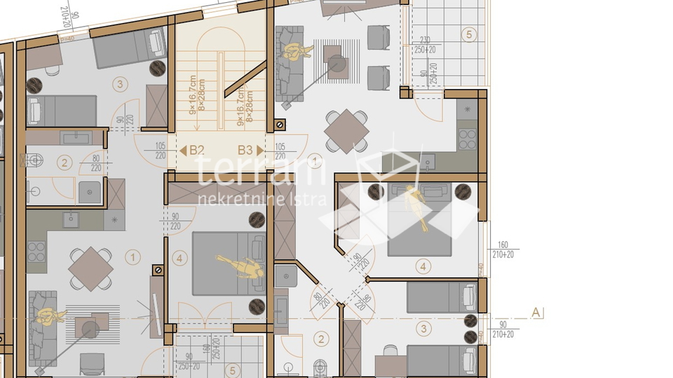 Istrien, Pula, Veli vrh, Wohnung 54,31 m2, 2 Schlafzimmer, 1. Stock, Parkplatz, NEU!! #Verkauf