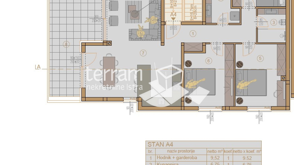 Istrien, Pula, Veli vrh, Wohnung 113,62m2, 3 Schlafzimmer + Wohnzimmer, II. Etage, Parkplatz, NEU!! #Verkauf