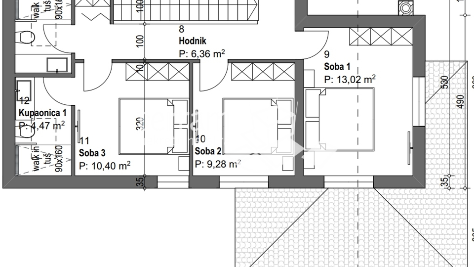 Istrien, Barban, Rebići, Baugrundstück mit Baugenehmigung für ein Haus mit Schwimmbad #Verkauf