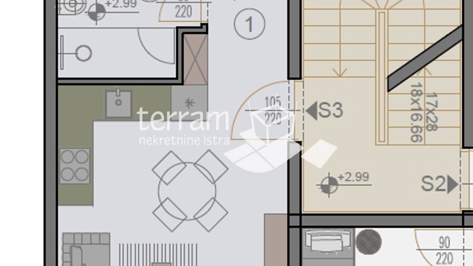 Istra, Pula, stan 58,46m2, 2SS+DB, I. kat, parking, NOVO!! #prodaja