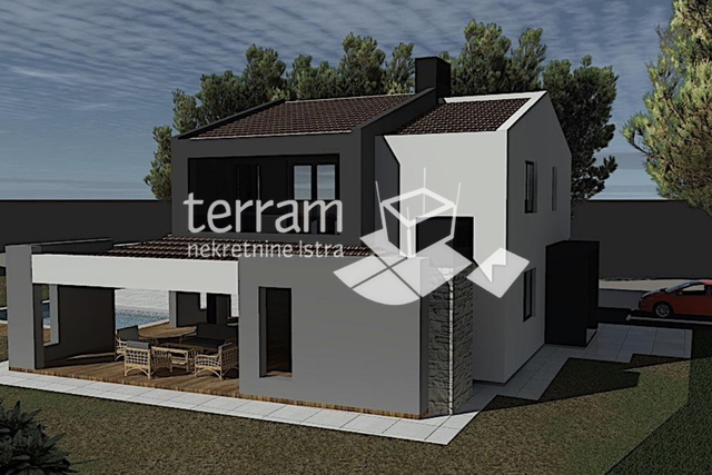 Istria, Svetvinčenat, Juršići, building plot 828m2, with valid building permit #sale