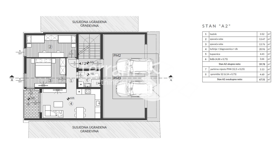 Istria, Medulin, Banjole, apartment 1st floor, 67.51m2, 2SS+DB, near the sea, NEW!! #sale