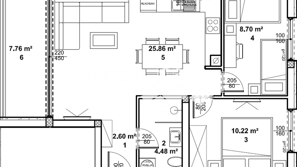 Istrien, Žminj, Wohnung 59,62 m2 im ersten Stock, NEU!!, #Verkauf