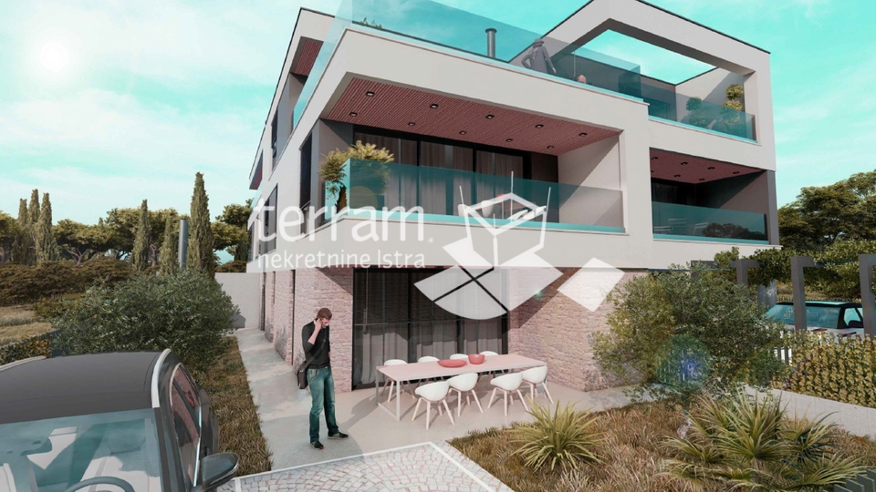 Istria, Pula, Šijana, apartment 126.74m2, 3 bedrooms + living room, II. floor, garage, NEW!!! #sale