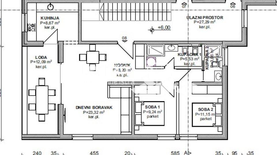 Istrien, Medulin, Banjole-Bereich, Wohnung II. Etage, 106,61 m2, 2 Schlafzimmer, Garage, nahe dem Meer, NEU!! #Verkauf