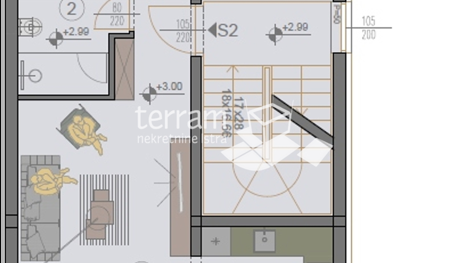 Istra, Pula, stan 78,53m2, I. kat, 2SS+DB, parking, NOVO!! #prodaja