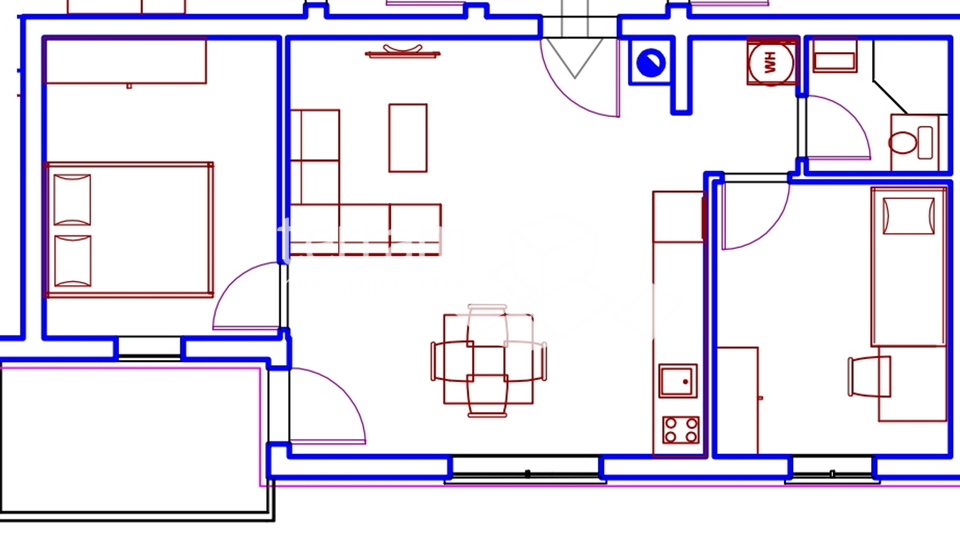 Istra, Pula, Monvidal, stan I. kat 58,74m2 , 2SS+Db, NOVOGRADNJA  #prodaja