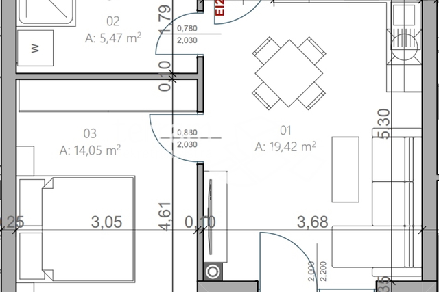 Istrien, Pula, Monvidal, Wohnung 50,07m2, 1SS+DB, NEU #Verkauf