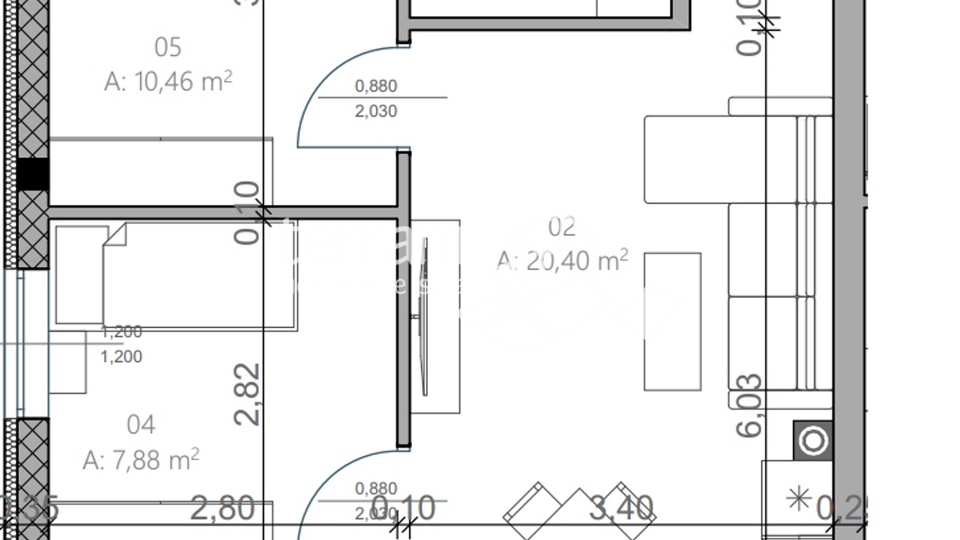 Istra, Pula, Monvidal, stan 56,79m2, 2SS+DB, NOVO  #prodaja