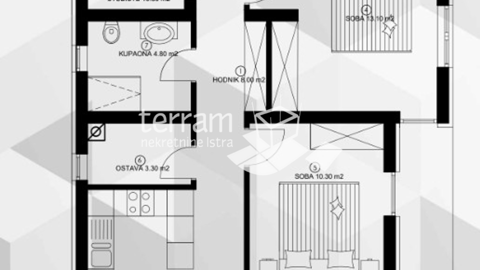 Istrien, Medulin, Wohnung 1. Stock, 101,65 m2, 3 Schlafzimmer, Parkplatz, nahe dem Meer, NEU!! #Verkauf