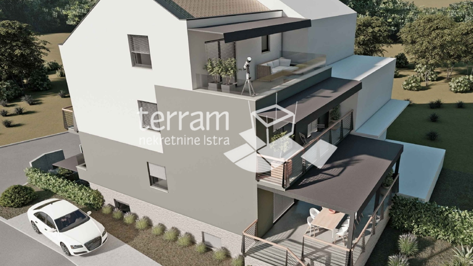 Istria, Fazana two bedroom apartment on the ground floor 76.08 m2 with a garden of 50 m2