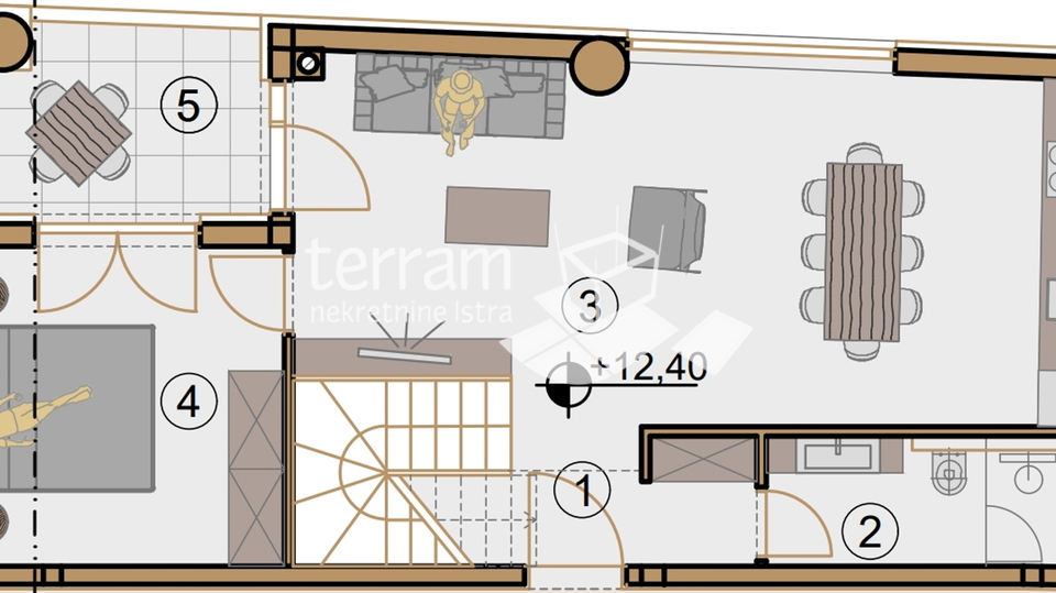 Istrien, Pula, Zentrum, Duplex-Penthouse 127,92 m2, vier Schlafzimmer NEUBAU