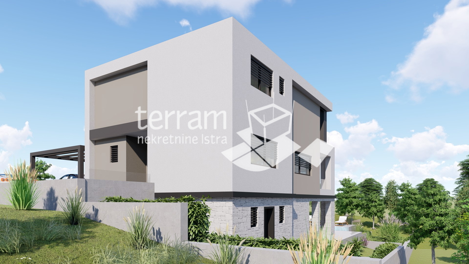 Istria&comma; Barban&comma; Pavli&cacute;i&comma; building land 566 m2&comma; conceptual project for a two-story house with a pool&comma; &num;sale
