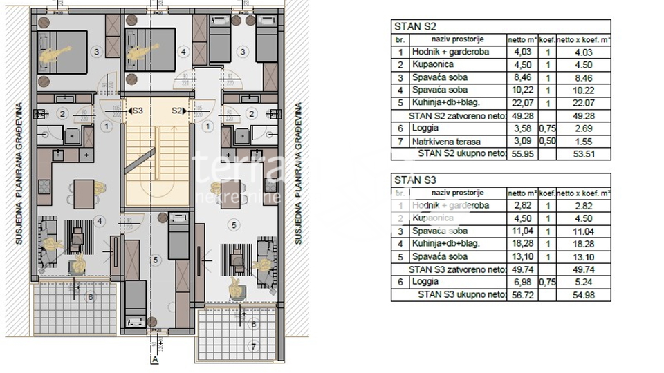 Istria, Pula, wider center, new building, 1st floor, 57.30m2, 2 bedrooms + bathroom, NEW!!!!