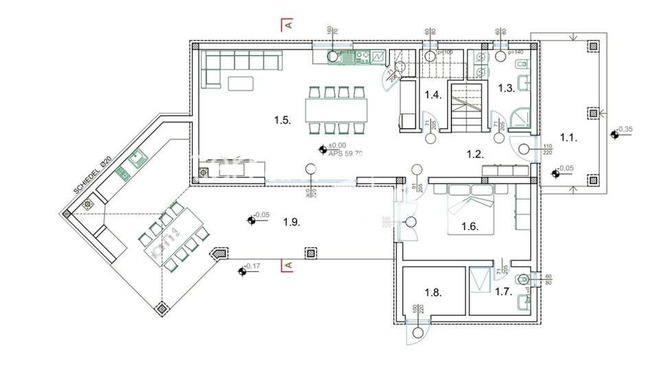 Istrien, Žminj, Villa 166m2 mit Pool und Garten 774m2