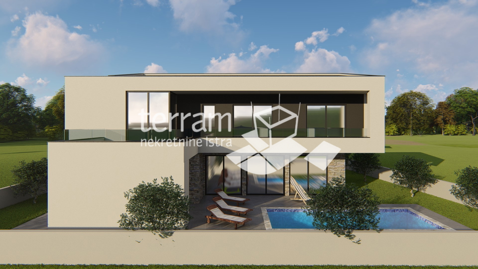 Istrien, Marčana, Haus 174,85m2 mit Pool, Meerblick, NEU!!, zu verkaufen