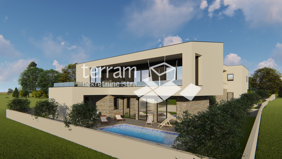 Istrien, Marčana, Haus 174,85m2 mit Pool, Meerblick, NEU!!, zu verkaufen