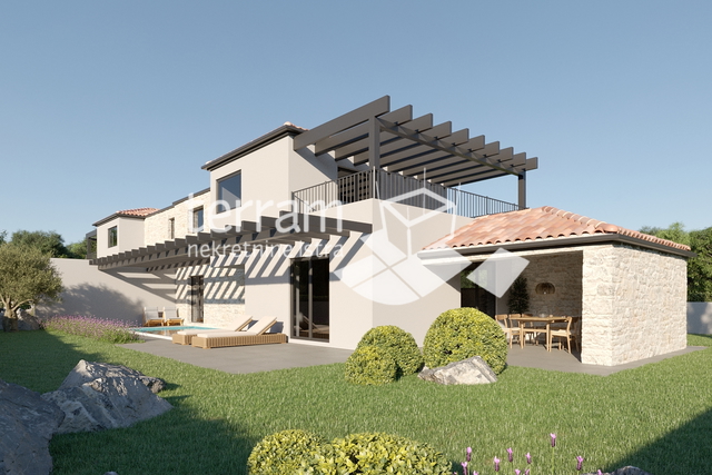 Istria, Ližnjan, Šišan, semi-detached house 140 m2, 3 bedrooms + living room, swimming pool, 465 m2 garden! #sale