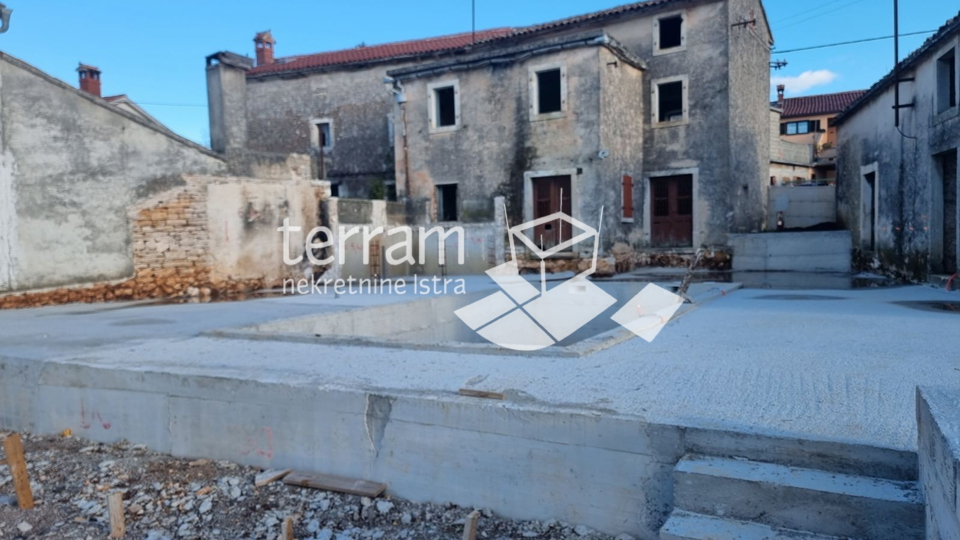 Istria, Žminj, stone house 120m2 + auxiliary building 80m2, garden 500m2 with swimming pool, renovation started!!, #sale