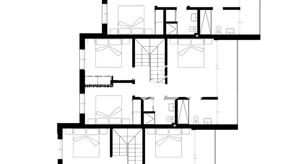 Istria, Medulin, building plot 700m2 with valid building permit for three apartments for sale