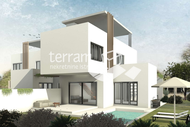 Istria, Ližnjan, building plot 802m2, construction started, sale