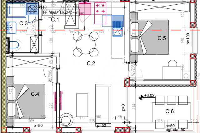 Istria, Pula, Veli Vrh, apartment 62.64 m2, 2 bedrooms + living room with dining area, first floor, elevator, garage, #for sale