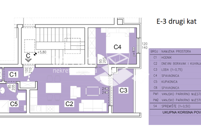 Istria, Pula, Šijana, apartment 64.92 m2, 2 bedrooms + living room, second floor, 2 x parking space #sale