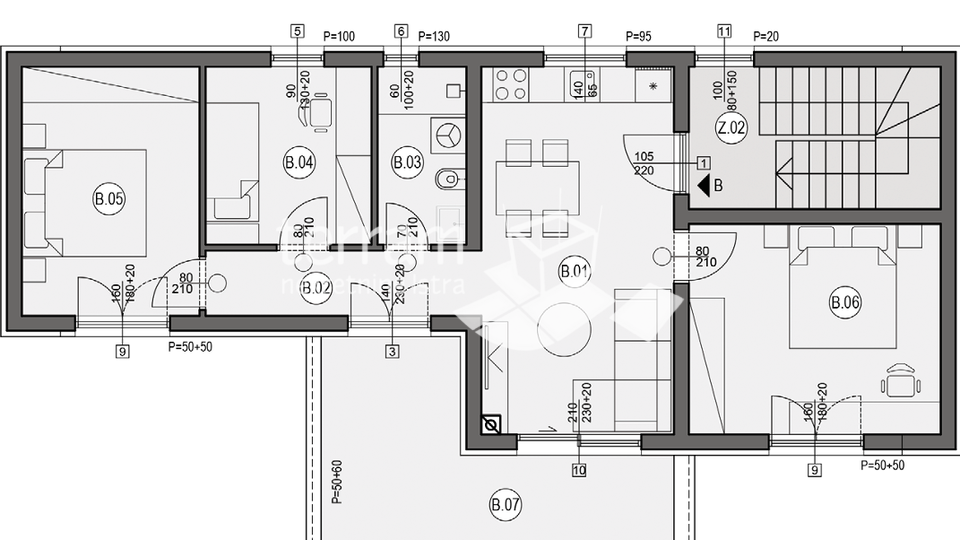 Istria&comma; Pula&comma; Busoler&comma; apartment 81&period;18 m2&comma; 3 rooms &plus; dining room&comma; first floor&comma; two parking spaces&comma; &num;for sale