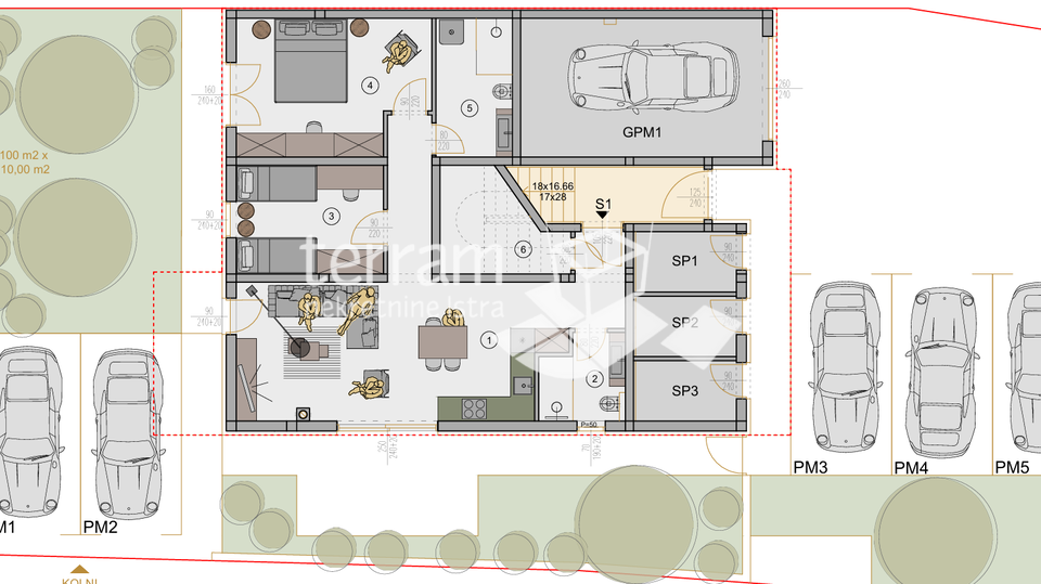 Istra&comma; Pula&comma; Ka&scaron;tanjer&comma; stan prizemlje 77&comma;42m2&comma; 2SS&plus;DB&comma; vrt 100m2&comma; 2 parkirna mjesta&comma; NOVO&comma; &num;prodaja