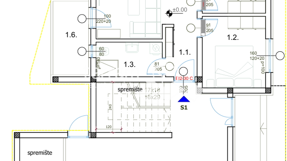 Istra, Pula, Valdebek, stan 66,50m2, prizemlje, 2SS+DB, vrt 80m2, NOVO, #prodaja