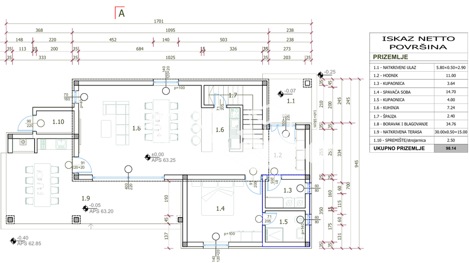 Istra, Pula, Monte Turco, roh bau kuća 146,11m2, bazen 28m2, okućnica 759m2, NOVO, #prodaja