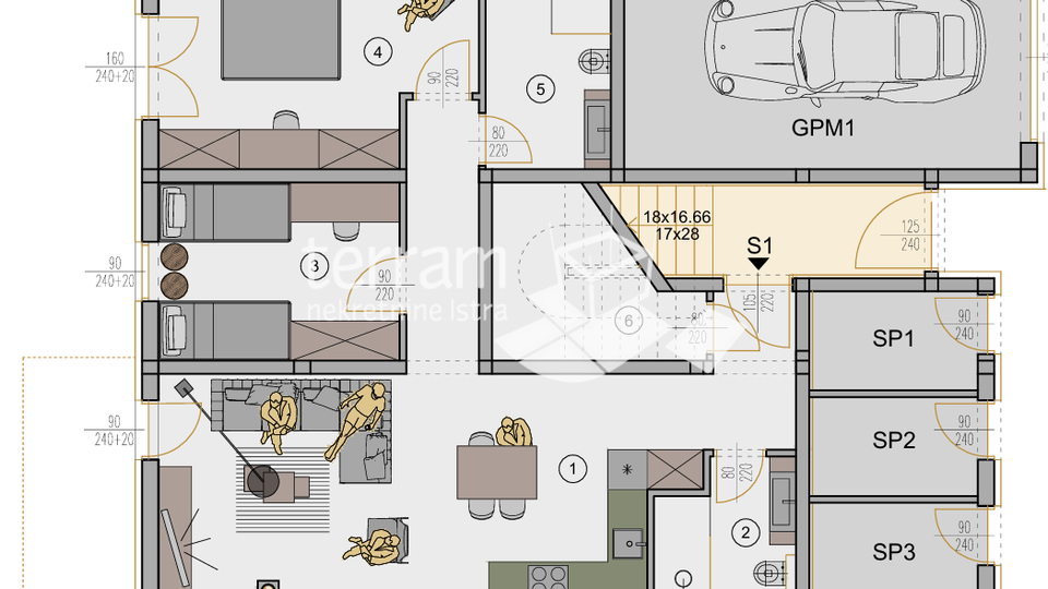 Istra&comma; Pula&comma; Ka&scaron;tanjer&comma; stan prizemlje 77&comma;42m2&comma; 2SS&plus;DB&comma; vrt 100m2&comma; 2 parkirna mjesta&comma; NOVO&comma; &num;prodaja